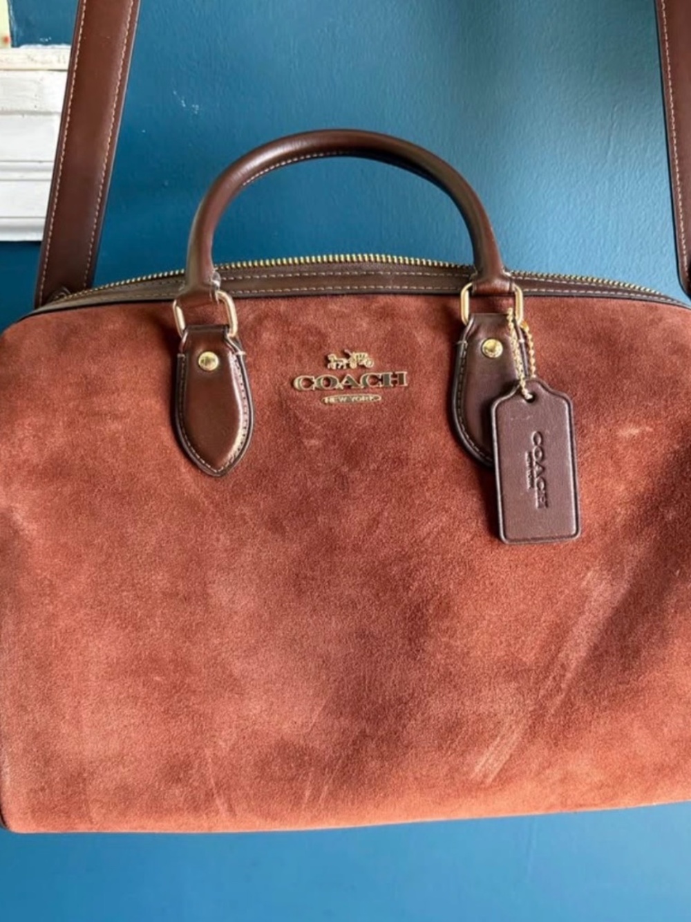 Large Coach Rowan - Suede - Picture 2 of 7